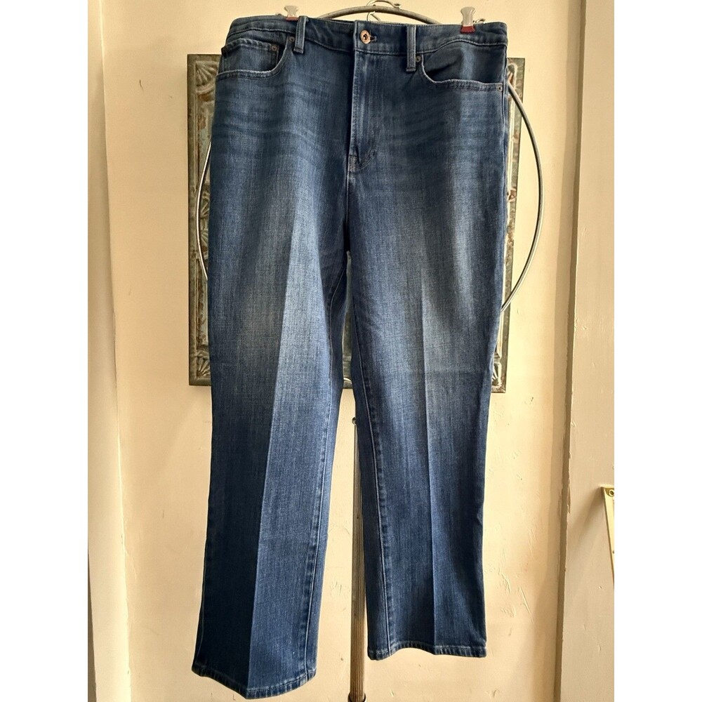 talbots flawless high waisted straight Ankle jeans